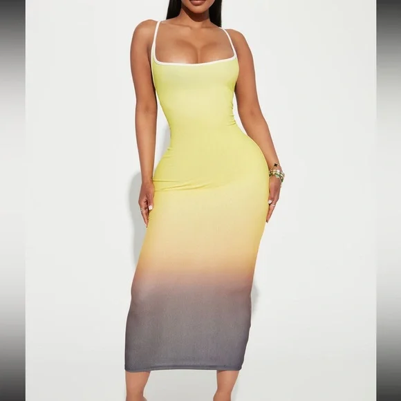 slim fit dress slacks Sunset Glow Ombre Dress Multicolor / 1x